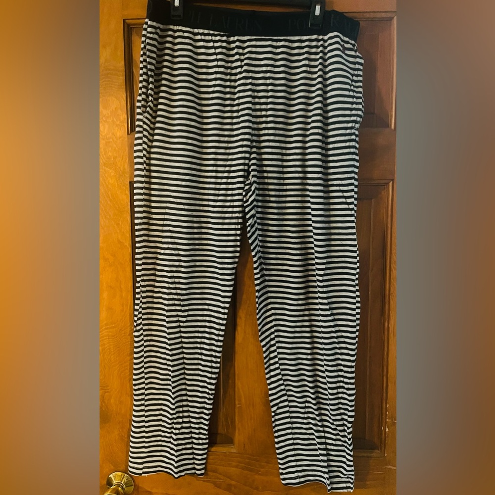 POLO by Ralph Lauren Supreme Comfort pants in gray/black stripes